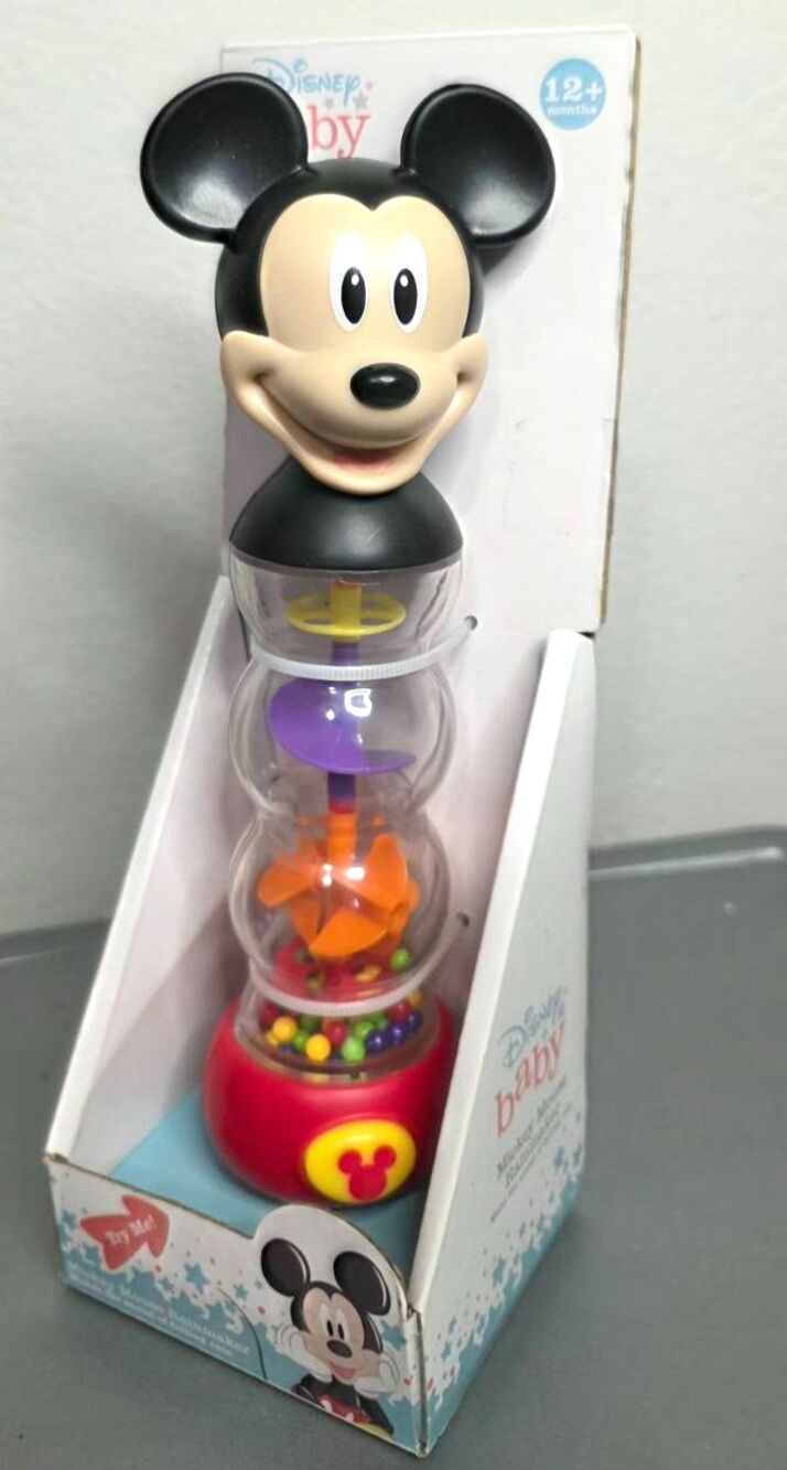 Disney Mickey Rainmaker Toy Lights Up For Infants 18m New in Box